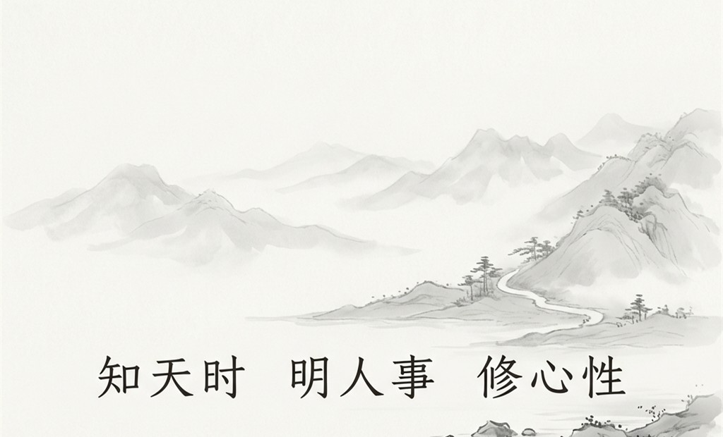 水墨山水：知天時，明人事，修心性